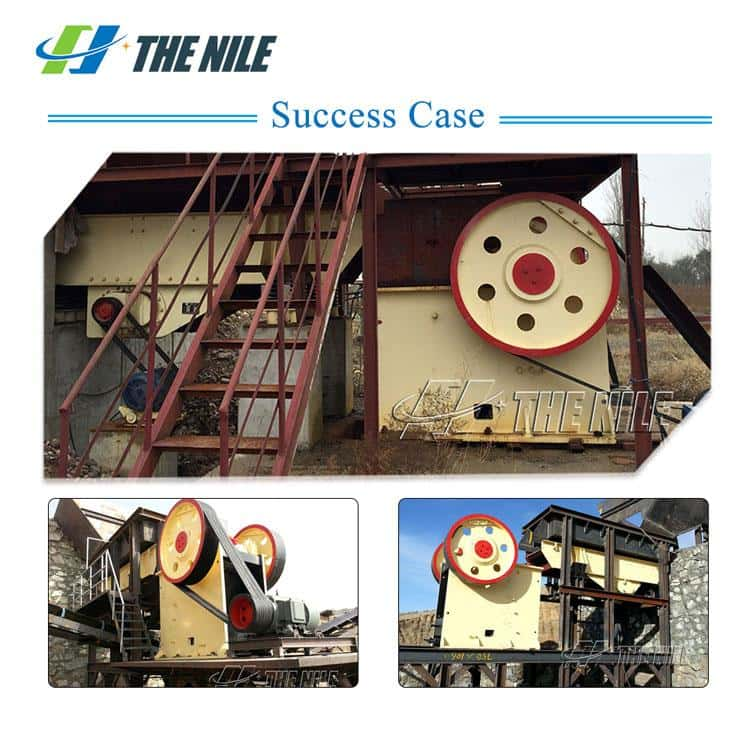 Jaw crusher machine set