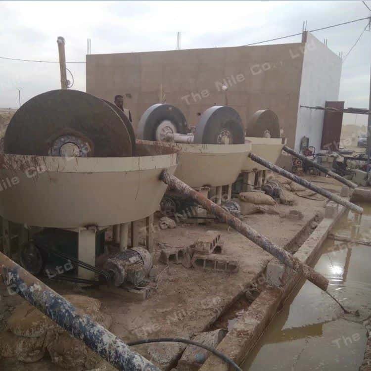 Gold Ore Grinding Wet Pan Mill processing Equipment for sale