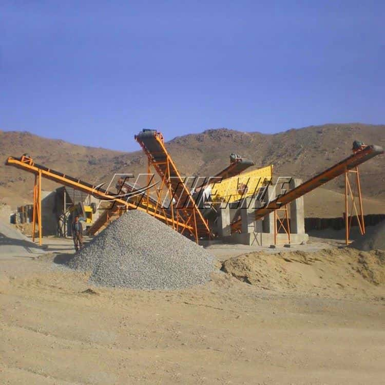 Rock Crushing Plant Operation in Quarry Site