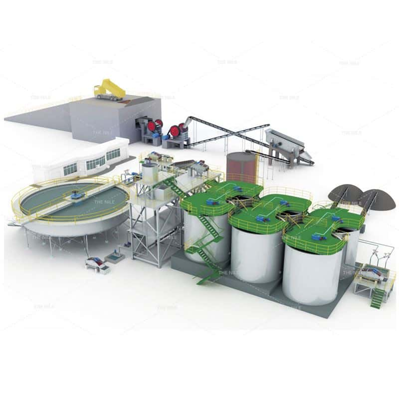  double impeller cyanide leaching agitation tank