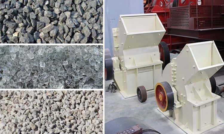 Material after hammer crusher crushing