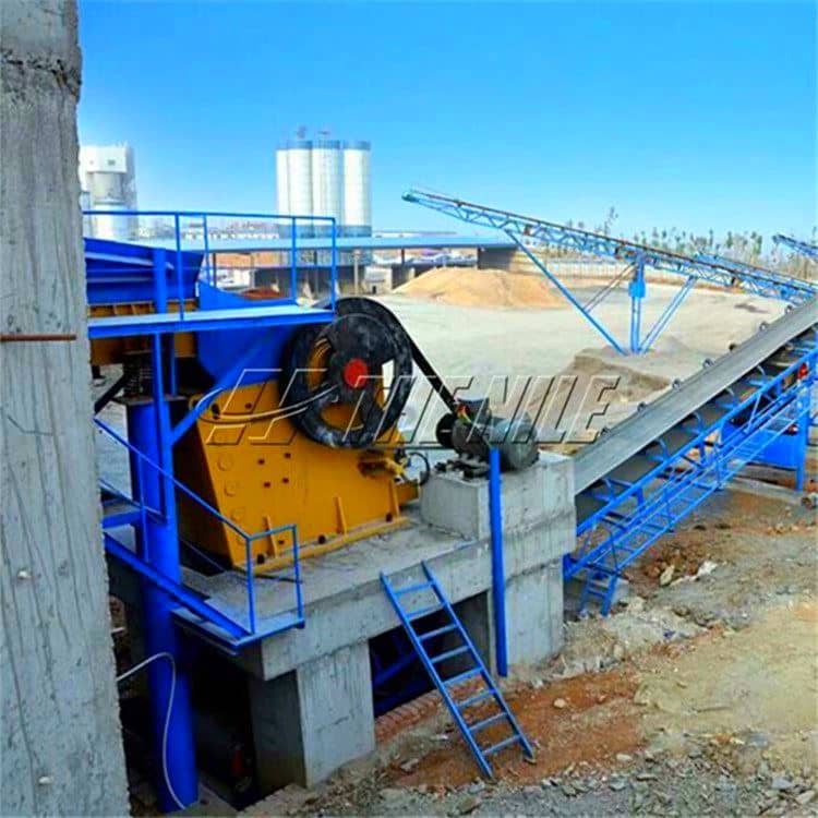 fixed crushing production line for concrete processing