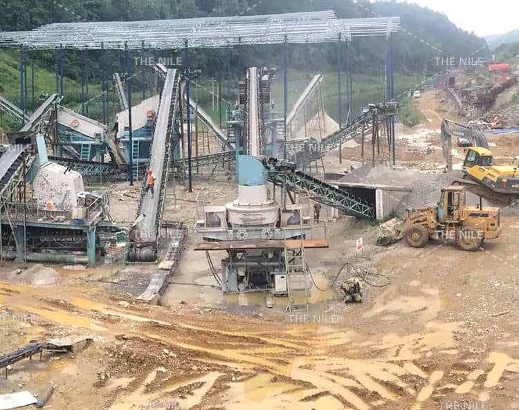 sand making machine working site