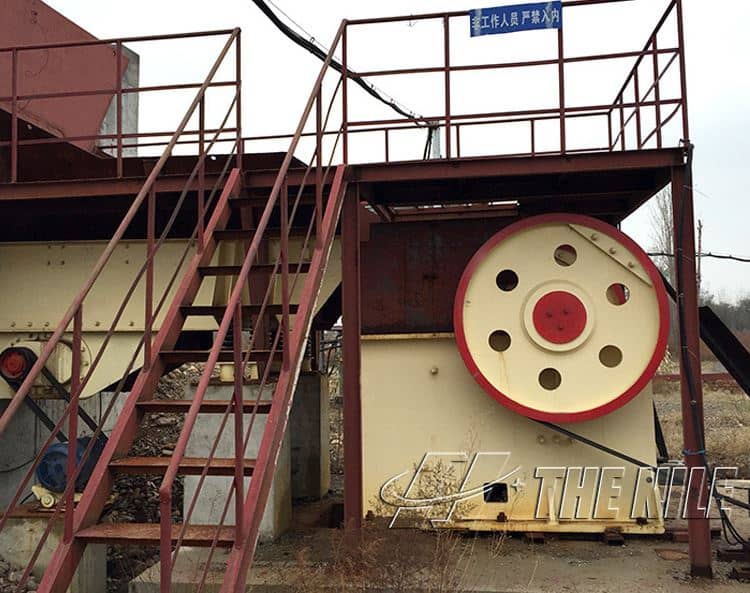 jaw crusher working site